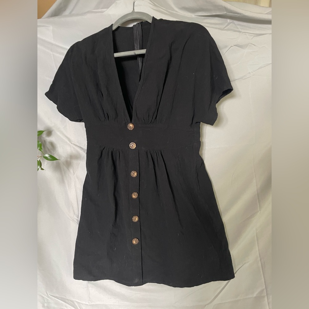 Black Button-Down Dress